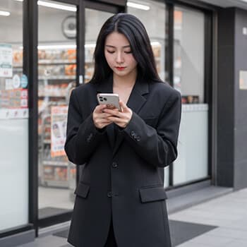 便利商店門口也能回覆客戶!NEXT X OS 的介面超美,操作超順暢,讓我隨時都能提供專業服務✨
